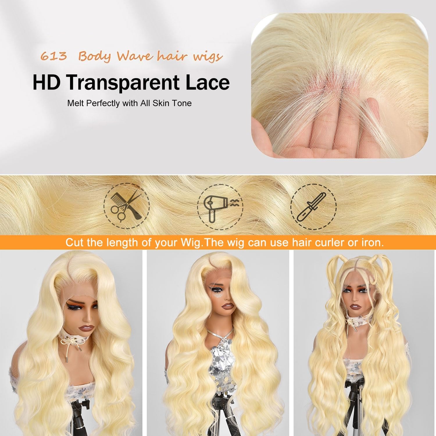 13x4 Dantel Ön Peruk Gerçek Sa - 613 Blonde Body Wave Lace Front Wig incelemesi ve fiyatı