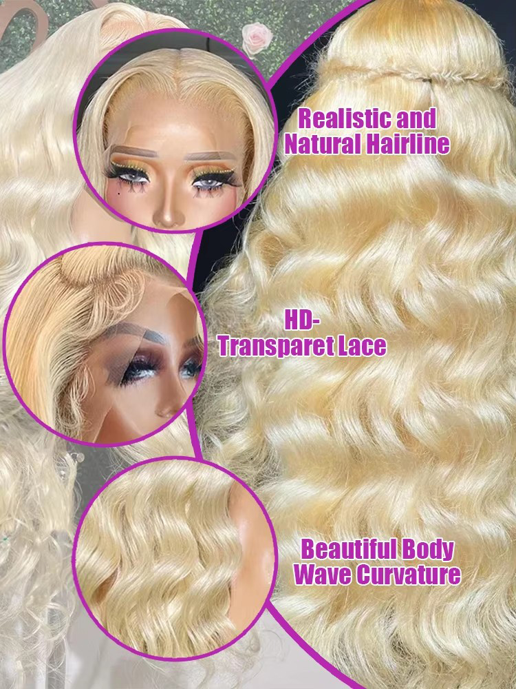 220% Yoğunluk 613 Bal Sarısı D - 613 Blonde Body Wave Lace Front Wig incelemesi ve fiyatı